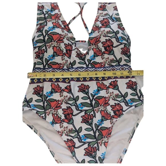 CUPSHE Spring Blossoms Floral Print One-piece Swimsuit* Size M - Picture 4 of 10